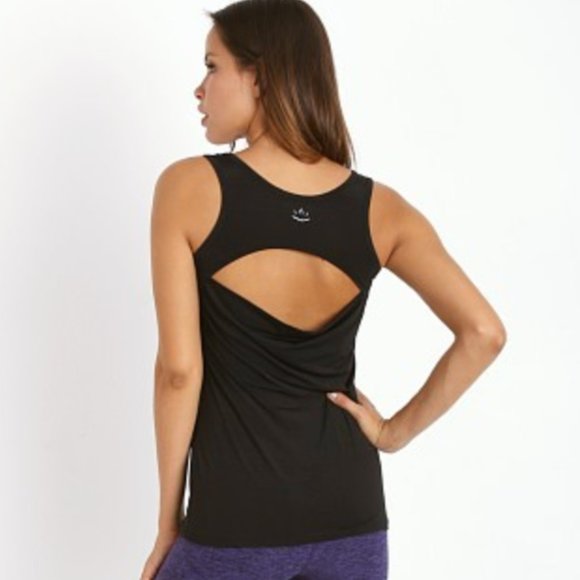 Beyond Yoga Drape Back Tank in Black - Picture 3 of 6
